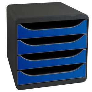 Module De Classement Big Box 4 Tiroirs Iderama - Bleu Royal - Exacompta