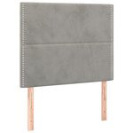 vidaXL Sommier à lattes de lit et matelas Gris clair 100x200cm Velours