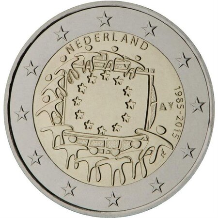 Pièce de monnaie 2 euro commémorative Pays-Bas 2015 – Drapeau européen