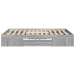 vidaXL Cadre de lit sonoma gris 140x200 cm bois d'ingénierie