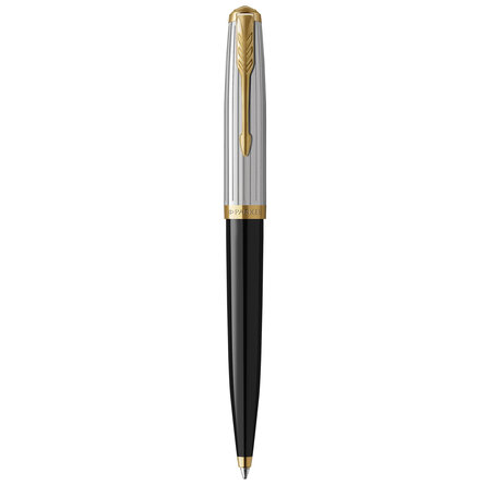 Stylo bille haut de gamme Parker 51 Premium  Noir  Recharge d'encre noire pointe moyenne  coffret cadeau