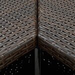 vidaXL Ensemble de bar de jardin 4 Pièces coussins Résine tressée Marron