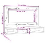 vidaXL Armoire à miroir avec LED blanc 90x31 5x62 cm