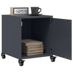 vidaXL Tables de chevet 2 Pièces anthracite 36x39x43 5 cm acier