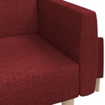 vidaXL Canapé-lit à 2 places rouge bordeaux tissu