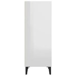 vidaXL Buffet Blanc brillant 34 5x32 5x90 cm Bois d'ingénierie