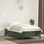 vidaXL Cadre de lit Vert foncé 100x200 cm Velours