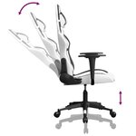 vidaXL Chaise de jeu de massage Blanc et noir Similicuir