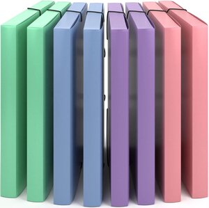 ACROPAQ 8 x Chemises à Élastiques et à 3 Rabats A4- Jusqu'à 200 pages Dos 3 cm- Chemises cartonnées Range Document- 245x325x30 mm