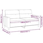 vidaXL Canapé à 2 places Marron 140 cm Tissu