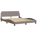 vidaXL Cadre de lit avec lumières LED taupe 160x200 cm tissu