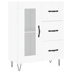 vidaXL Buffet haut Blanc 69 5x34x180 cm Bois d'ingénierie