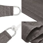 vidaXL Voile d'ombrage 160 g/m² Anthracite 3x3 m PEHD