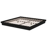vidaXL Cadre de lit Noir Bois massif 200x200 cm