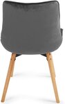 Lot de 2 chaises de salon salle à manger pied en bois et velours gris foncé 01_0000734