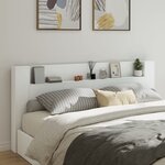 vidaXL Armoire tête de lit avec LED blanc 220x16 5x103 5 cm