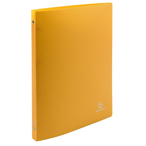 Classeur 4 Anneaux 15mm Polypropylène Opak - A4 - Jaune - X 25 - Exacompta