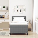 vidaXL Lit à ressorts avec matelas Gris clair 90x200 cm Velours côtelé