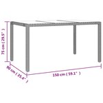 vidaXL Ensemble à manger de jardin coussins 7Pièces Noir Résine tressée