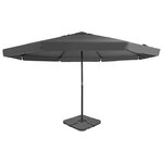 vidaXL Parasol avec base portable Anthracite