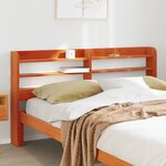 vidaXL Tête de lit avec étagères marron cire 150 cm bois massif de pin