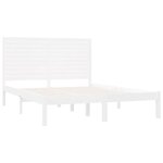 vidaXL Cadre de lit Blanc Bois massif 160x200 cm