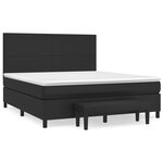 vidaXL Sommier à lattes de lit avec matelas Noir 160x200 cm