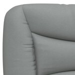 vidaXL Cadre de lit avec tête de lit Gris clair 90x190 cm Tissu