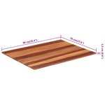 vidaXL Dessus de table Bois solide 15-16 mm 70x90 cm