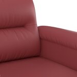 vidaXL Canapé à 2 places Rouge bordeaux 120 cm Similicuir