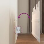 vidaXL Tête de lit murale Blanc 140x3x80 cm Bois massif de pin