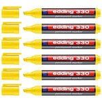 Marqueur Permanent 330 Jaune Pointe Biseautée 1-5 mm x 6 EDDING