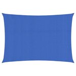 vidaXL Voile d'ombrage 160 g/m² rectangulaire bleu 3x5 m PEHD