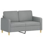 vidaXL Ensemble de canapés 3 Pièces avec coussins Gris clair Tissu