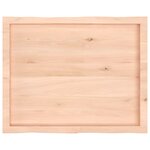 vidaXL Dessus de table bois massif non traité bordure assortie