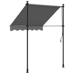 vidaXL Auvent rétractable anthracite 150x150 m tissu et acier