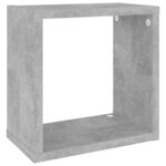vidaXL Étagères cube murales 6 Pièces Gris béton 26x15x26 cm
