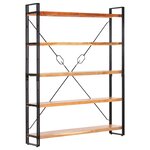 vidaXL Bibliothèque à 5 niveaux 140x30x180 cm Bois d'acacia solide