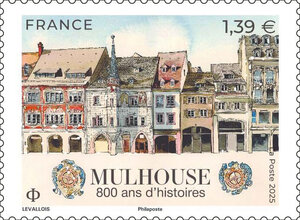 Timbre - Mulhouse - 800 ans d'histoires - Lettre Verte