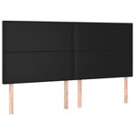 vidaXL Cadre de lit avec tête de lit Noir 200x200 cm Similicuir