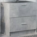 vidaXL Armoire d'évier gris béton 59x37x59 cm Bois d'ingénierie