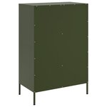 vidaXL Buffet haut vert olive 68x39x101 5 cm acier laminé à froid