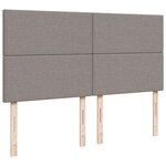 vidaXL Sommier à lattes de lit avec matelas Taupe 180x200 cm Tissu