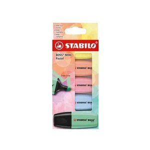 Surligneur BOSS MINI Pastel étui carton de 5 STABILO