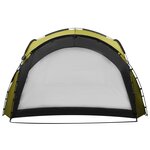 vidaXL Tente de réception avec LED et 4 parois 3 6x3 6x2 3 m Vert