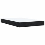 vidaXL Sommier à lattes de lit avec matelas Noir 120x200 cm Velours