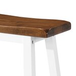 vidaXL Table et tabouret de bar 5 Pièces Bois massif