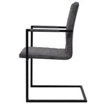 vidaXL Chaises à manger cantilever lot de 2 gris similicuir