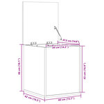 vidaXL Boîte de rangement gris béton 40x42x46 cm bois d'ingénierie