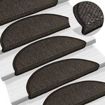 vidaXL Tapis d'escalier autocollants 15 Pièces 56x17x3 cm Anthracite